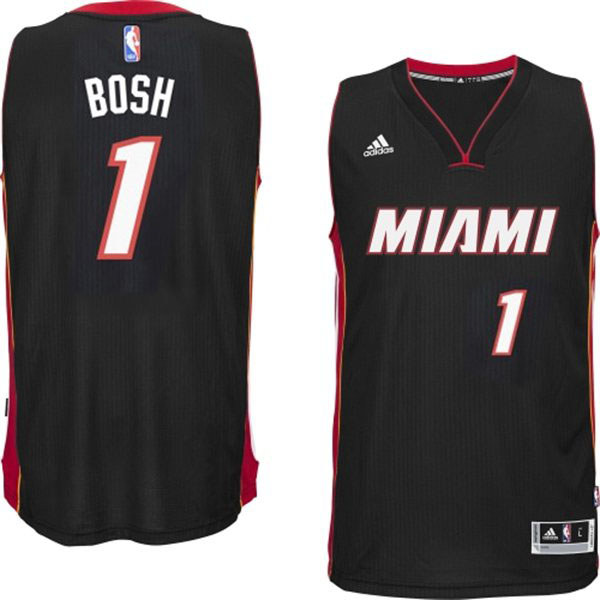 Miami Heat #1 Chris Bosh 2014 15 New Swingman Road Black Jersey